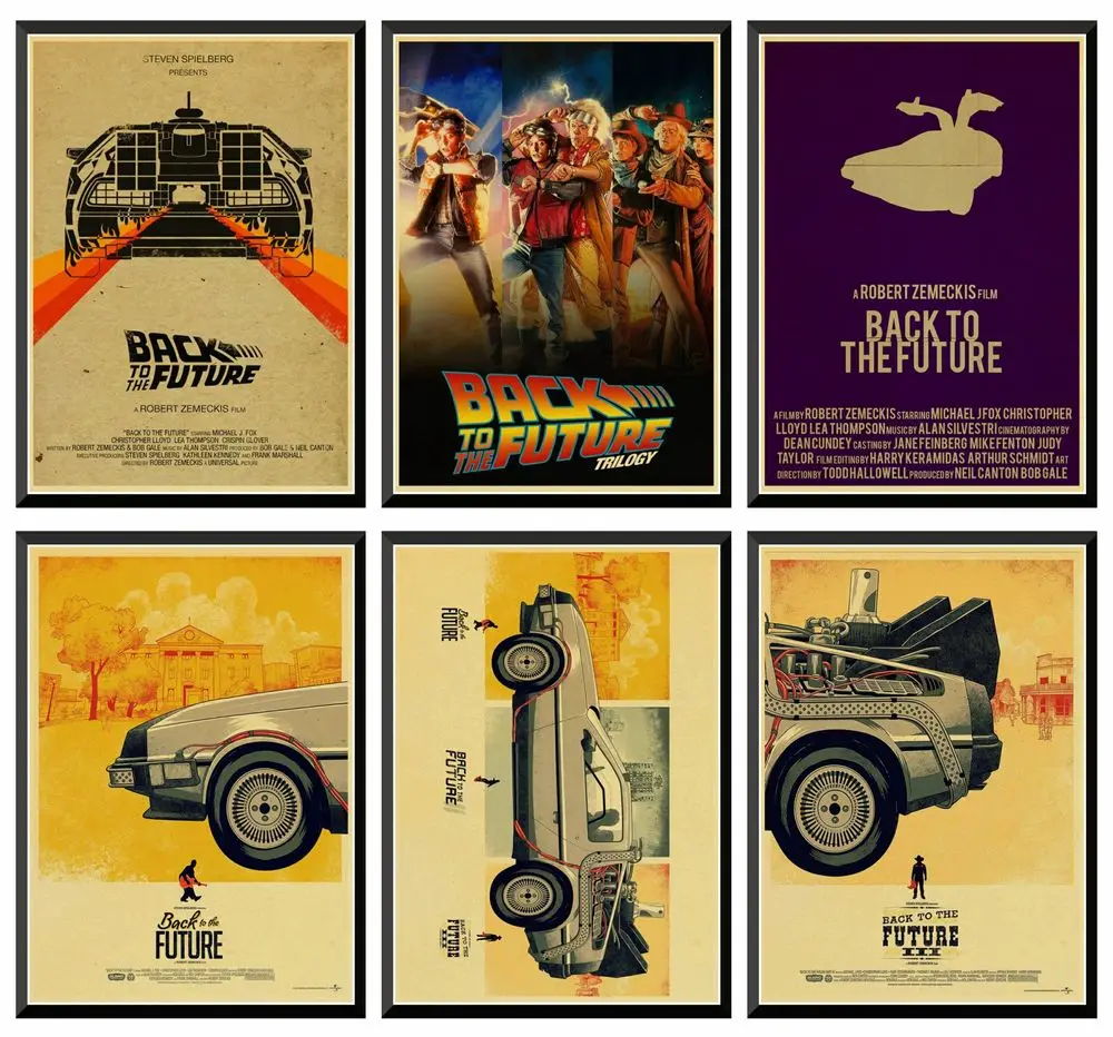 

Classic Movie Back to the Future Vintage poster Movie tableau mural For Living Room Home Decoration coffee bar 42X30cm