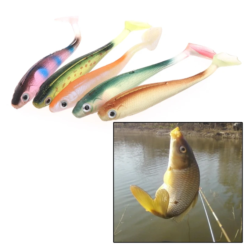 5 шт. рыболовные приманки мягкая искусственная рыба портом мама 9 см 5g