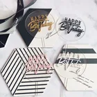 Топпер для торта С Днем Рождения двойной Слои Акриловые Кекс фигурки жениха и невесты; Для День рождения торт украшения детский душ для выпечки