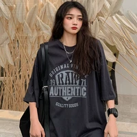 harajuku vintage oversized goth tshirt alt clothes korean fashion high street short sleeved aesthetic womens top graphic tees