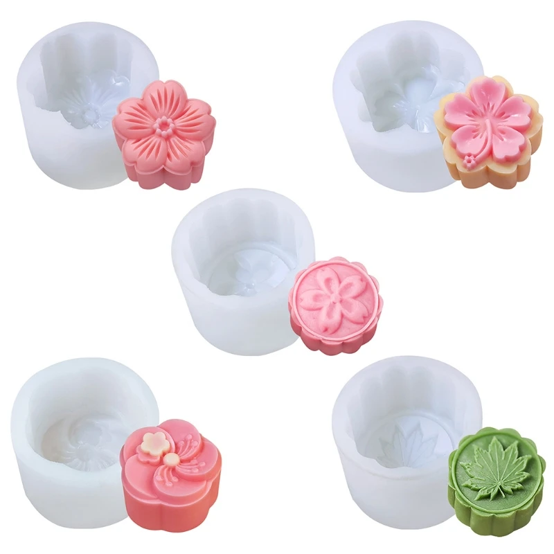 

DIY Mooncake Silicone Mold Handmade Cookies Chocolate Biscuit Moon Cake Mould Baking Tool for Mid-Autumn Festival Decoration