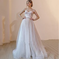 2021 new glitter a line wedding dresses sweetheart boning fitted bridal gown custom made beach bride dress plus size
