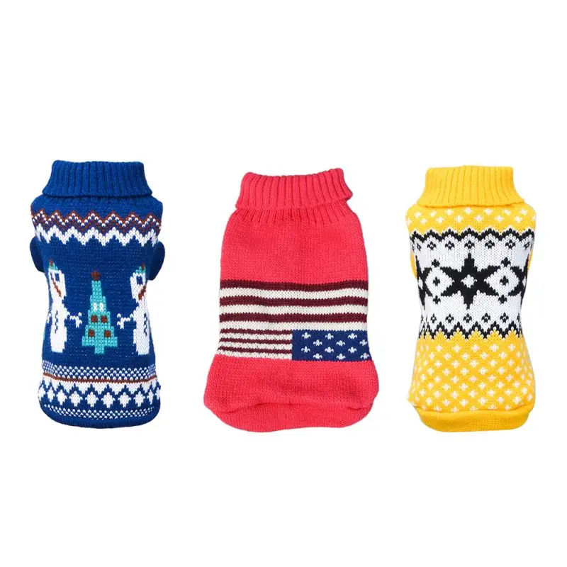 Одежда для домашних животных свитер собак хлопковая одежда щенков зимняя теплая