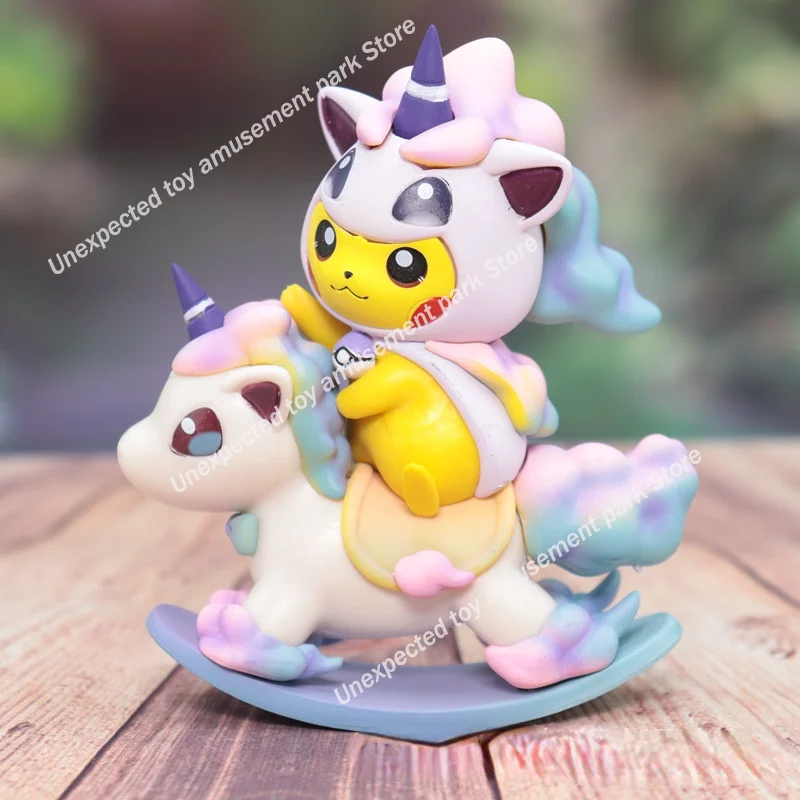 

Pokemon animation peripherals Q version Pikachu rocking Trojan horse anime hand-run model ornaments children's toy gifts