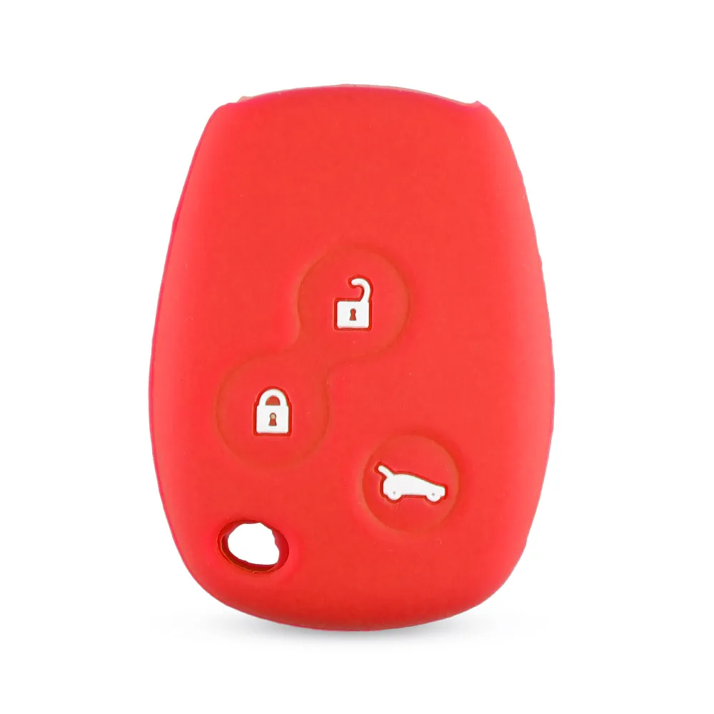 KEYYOU 10x силиконовый чехол для ключей автомобиля с 3 кнопками для Renault Clio Scenic Megane Duster Sandero Twingo Modus