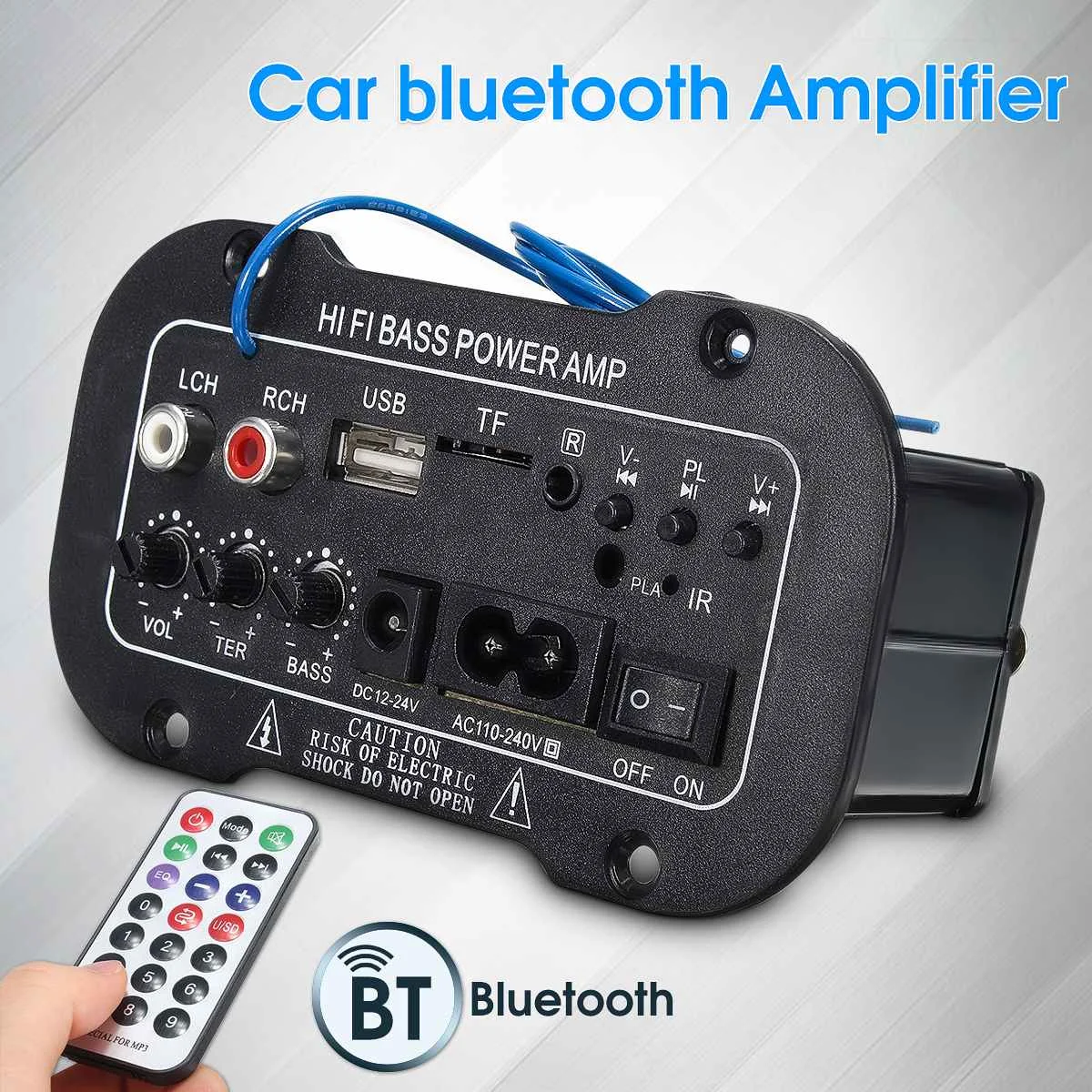

Car Bluetooth Amplificador 220V Digital Amplifier Board Audio USB Dac FM Radio TF Player Subwoofer DIY Amplifiers For Car Home