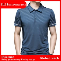 european and american ice silk shirt mens casual loose striped short sleeved t shirt 2021 summer new top