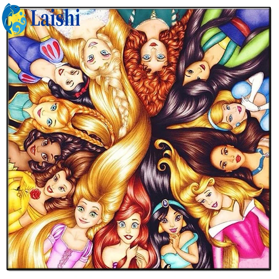 

Full square/Round Diamond embroidery Cartoons diamond Painting Cross Stitch princess Gather Rhinestone Of picture Mosaic Diamond