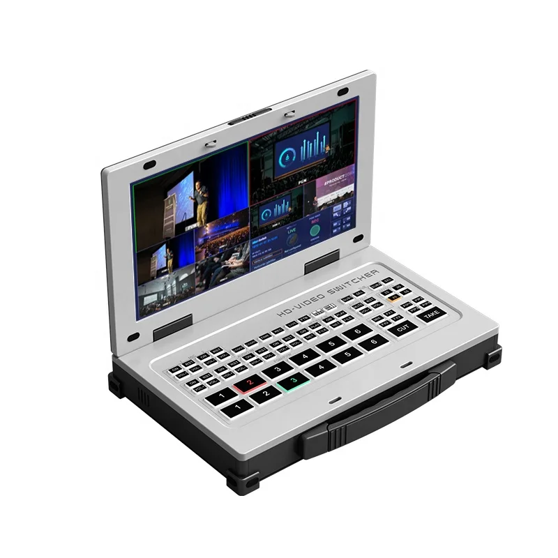 

TV Broadcasting Equipment Oton Geek S06M HD-MI MultistreamVideo Switcher Mixer with Built-in Multiview Screen