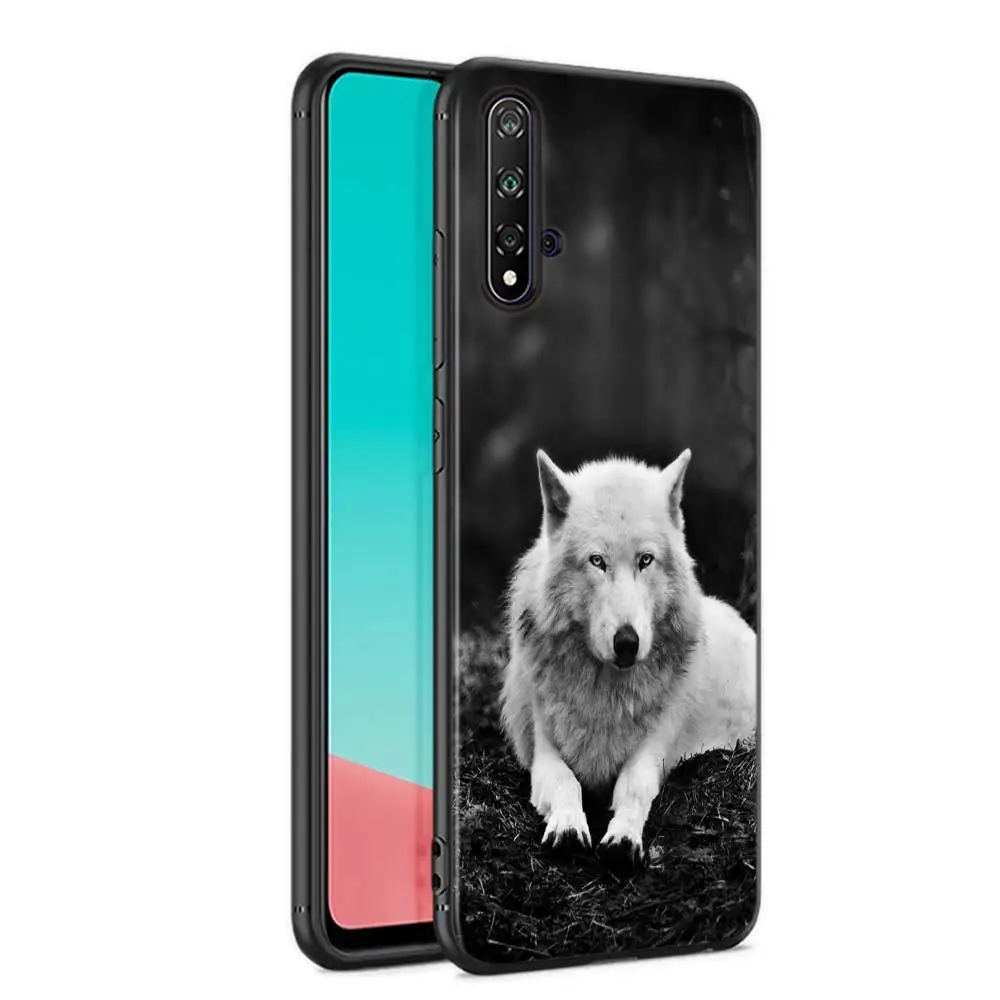 Черный силиконовый чехол с принтом Черного Волка для Huawei Nova 5 3i P Smart Z Plus 2019 P30 P20 Pro