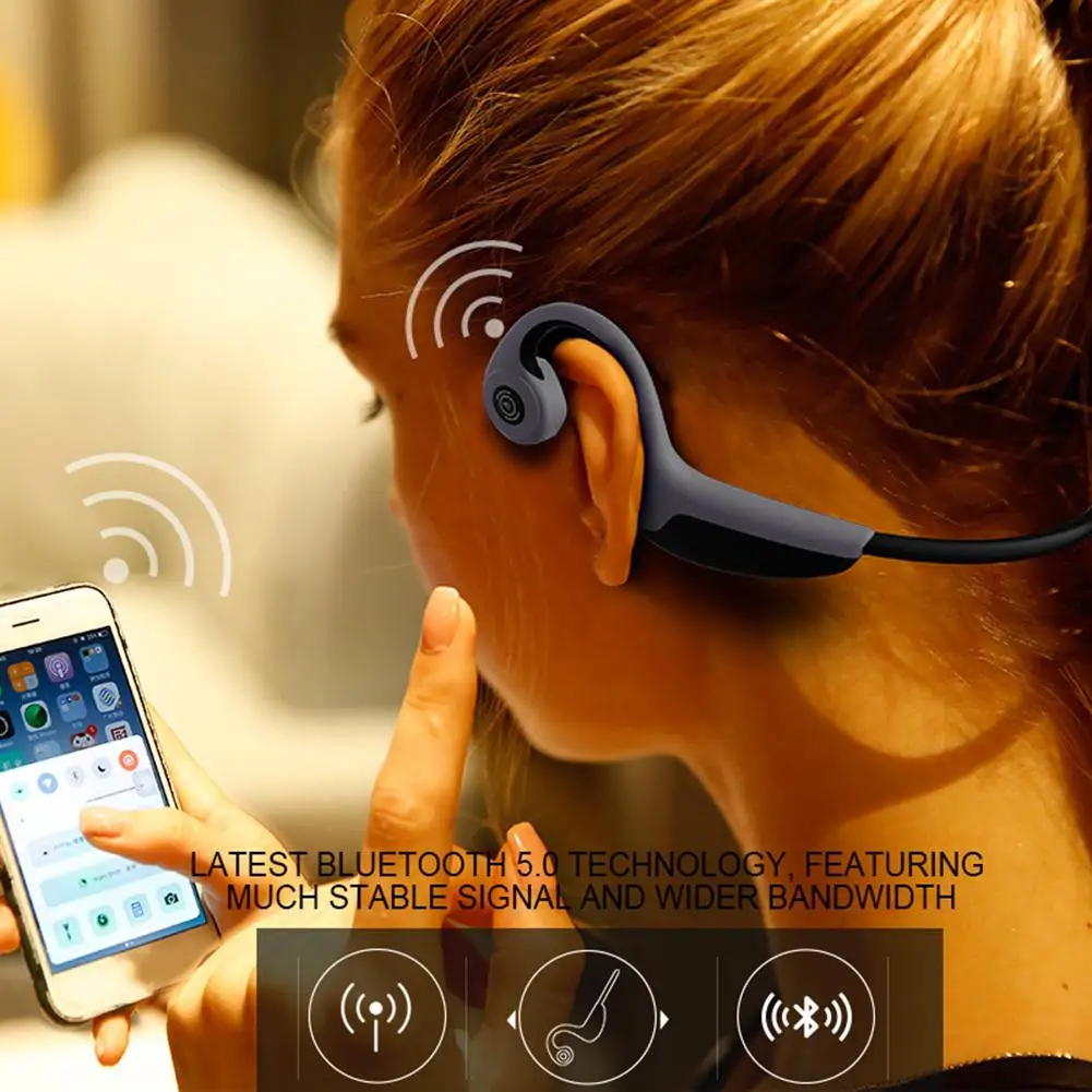 Беспроводные Bluetooth наушники 4,2 стерео гарнитура шейный ремешок наушники костной проводимости наушники Hands-Free