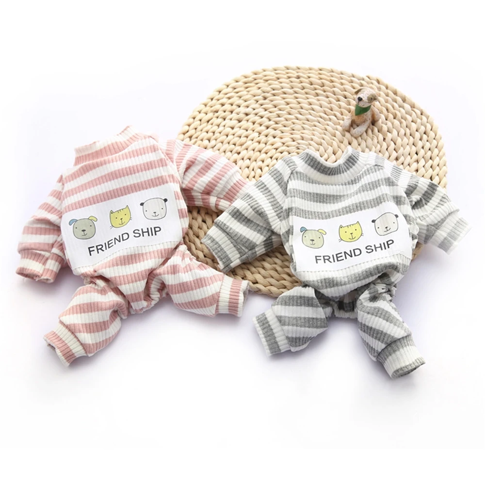 Свитер в полоску с героями мультфильмов одежда для кошек и собак пальто