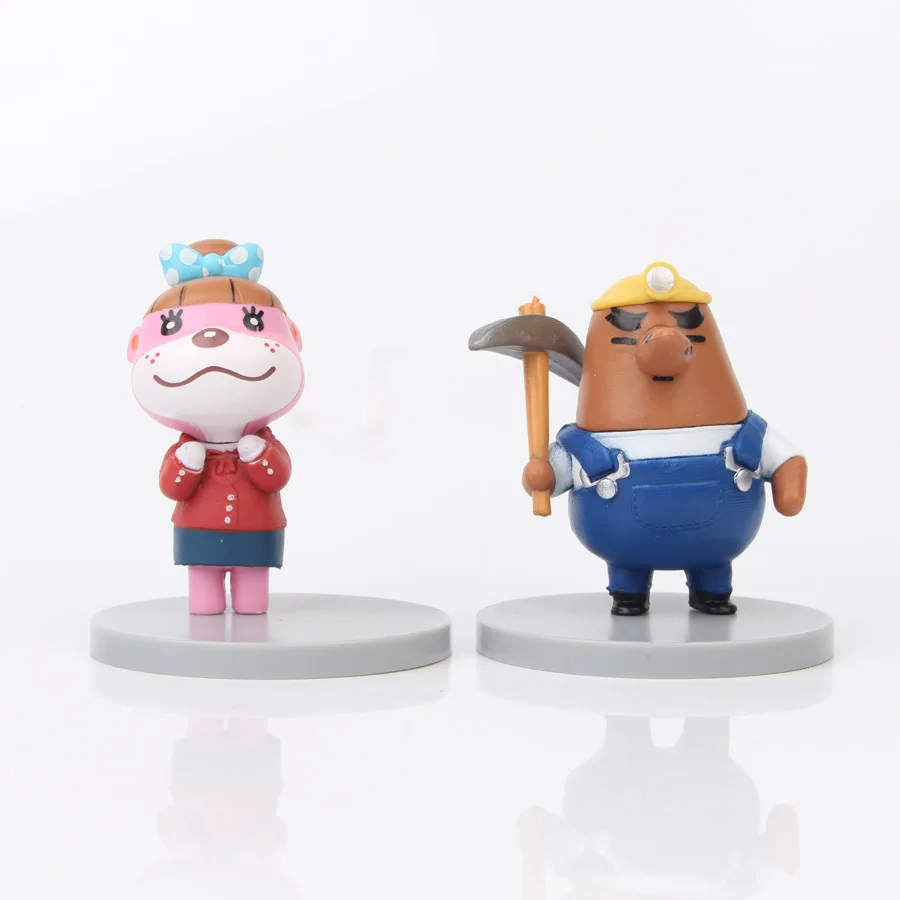 

8pcs/lot Anime Game Action Figures Animal Crossing New Horizons Toy Vinyl Doll Car Decor Plastic PVC Christmas Gifts NEW YEAR