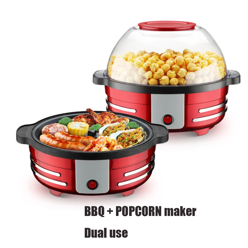 

5L large capacity Electric Corn popcorn Maker Household Automatic Hot Air Popcorn Making Machine DIY Corn Popper can barbecue