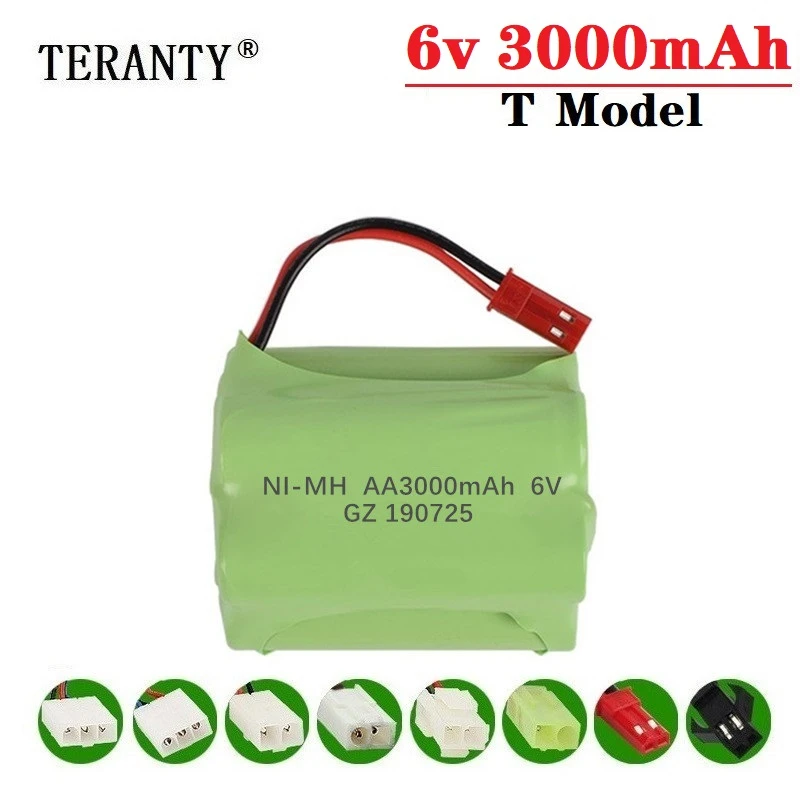 3000 мАч 6В перезаряжаемая батарея для радиоуправляемых игрушечных автомобилей