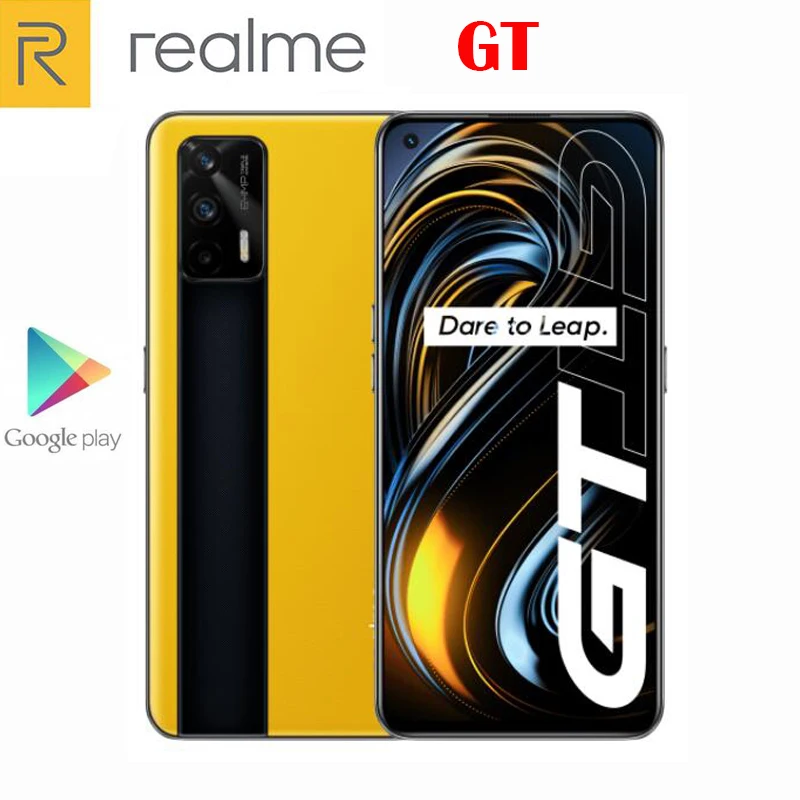 Перейти на Алиэкспресс и купить Новый Официальный Оригинал Realme GT 5G сотовый телефон 6,43 дюймов 120 Гц Super AMOLED Snapdragon 888 Android11 64MP 4500 мА/ч, 65 Вт, мгновенная зарядка