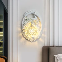 nordic vanity light led wall lamp peacock crystal wall lights modern bedroom bedside lamp home decor wall sconce lights fixtures