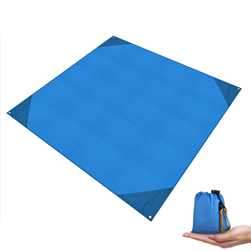 

153*143cm Outdoor Camping Mat Pad Waterproof Double Sided Camping Picnic Tent Blanket Foldable Beach Mat Ground Sheet Tarp Mats