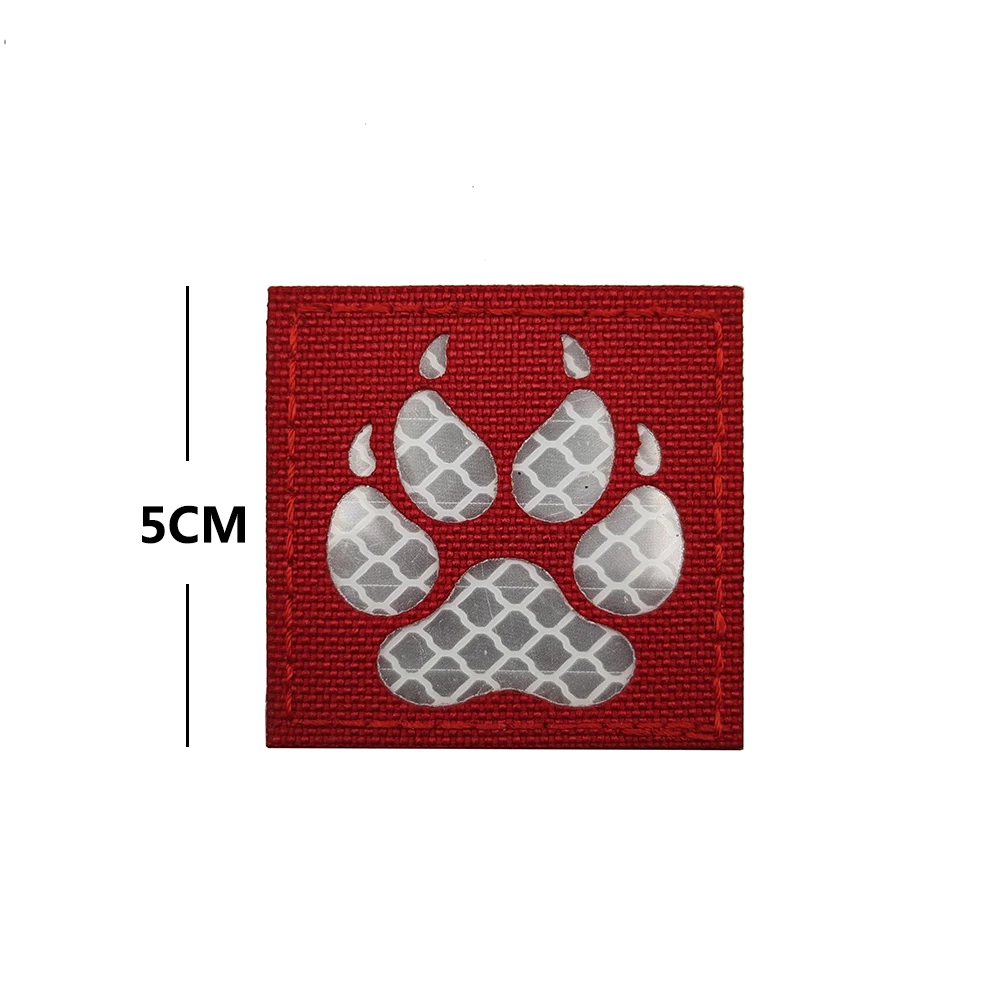 Декоративные светоотражающие нашивки K9 Dog Paw IR Военная нарукавная нашивка | Дом и