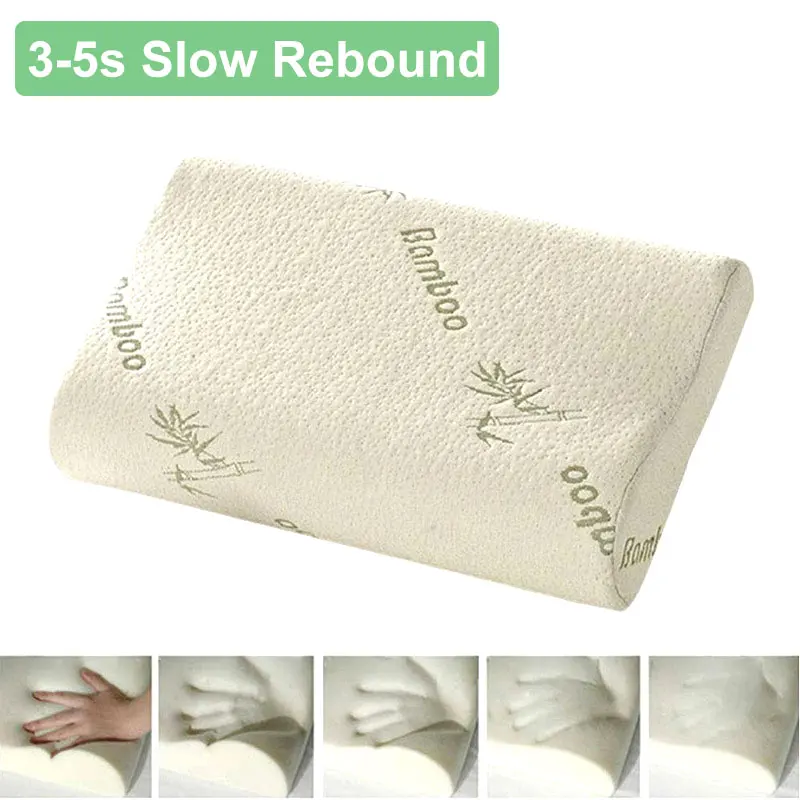 Подушка из бамбукового волокна с эффектом памяти дышащая ортопедическая мягкая