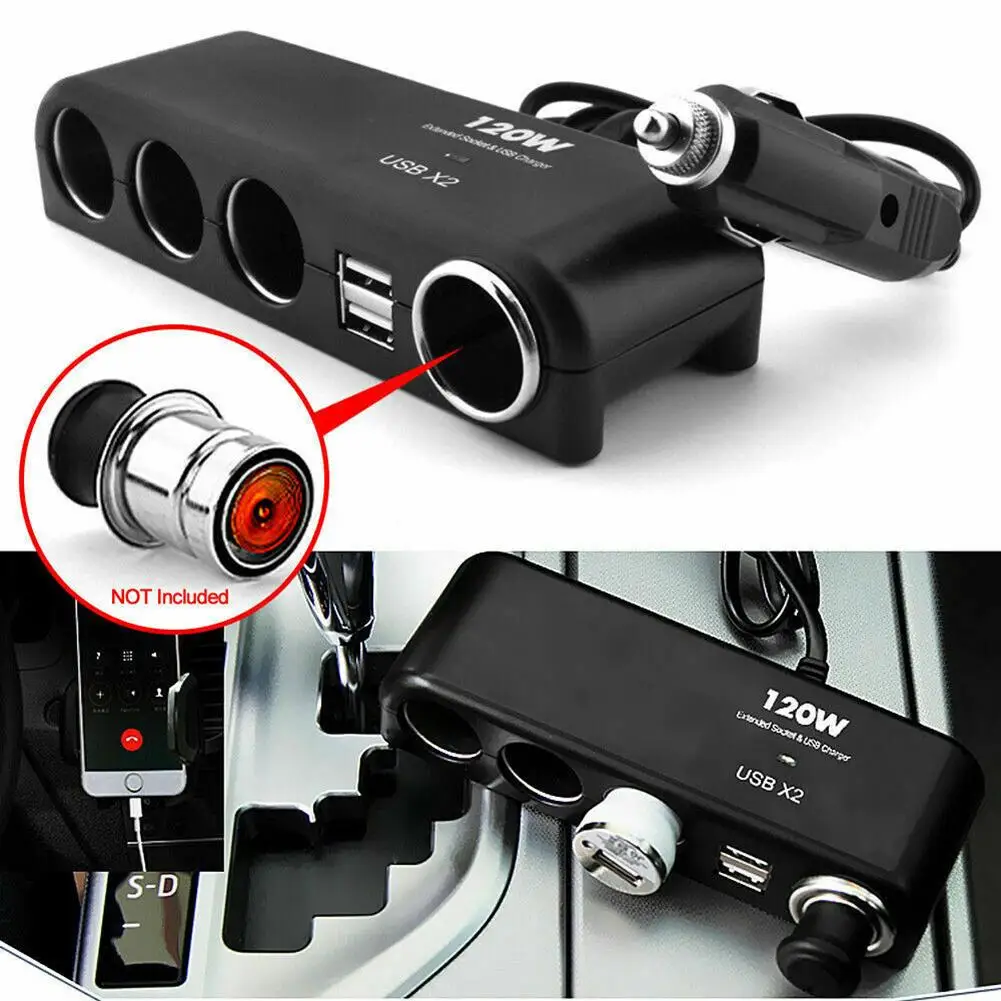 Универсальное автомобильное зарядное устройство с двумя USB-портами для