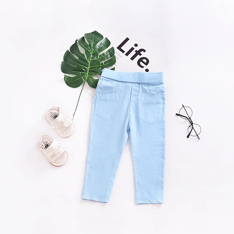 Леггинсы для маленьких мальчиков и девочек брюки карандаш с эластичной резинкой