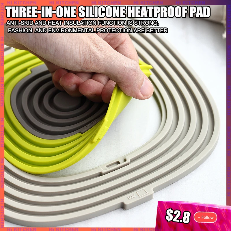 SILICONE COASTER SILICONE HEATPROOF MAT CREATIVE CUP MAT HEAT-RESISTANT SILICONE INSULATION PAD ANTI SCALDING POT MAT ANTI SKIP