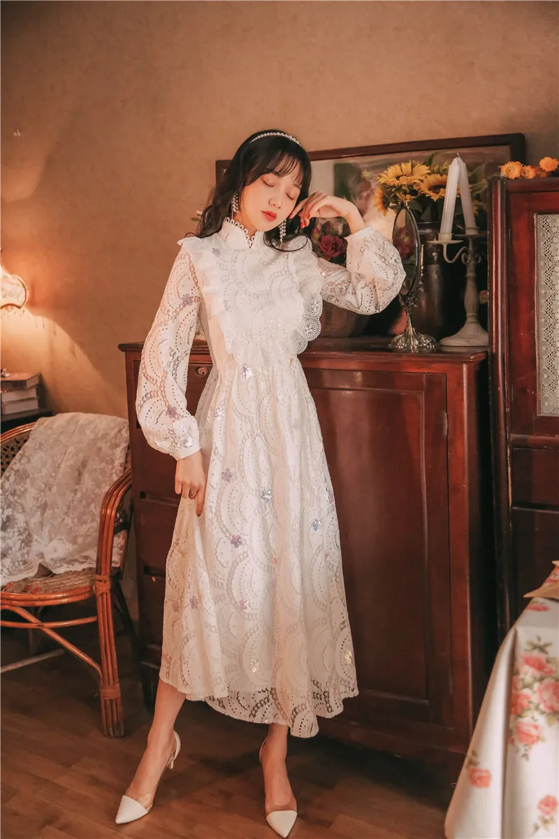 Женское винтажное платье с рюшами и вышивкой YAMDI роскошные подиумные платья