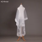 Фата свадебная Однослойная с гребнем, белая, цвета слоновой кости