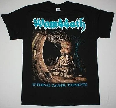 

WOMBBATH INTERNAL CAUSTIC TORMENTS DEATH METAL DISMEMBER NEW BLACK T-SHIRT