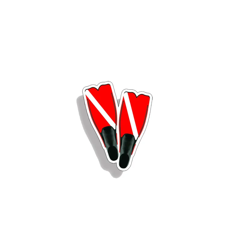 

14cmx10cm Personality Scuba Dive Fins Vinyl Car stickers Decals Motorcycle Accessories Car-Window Decorative Goods PVC