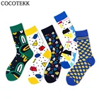 Носки женские, в стиле Харадзюку, с забавными рисунками животных, едой, хип-хоп, Осень-зима 2019