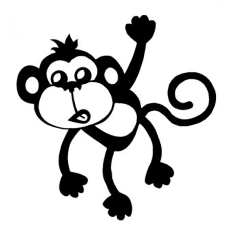 

15.4cm*15.8cm Monkey Cartoon Decor Car Styling Stickers Decals Vinyl