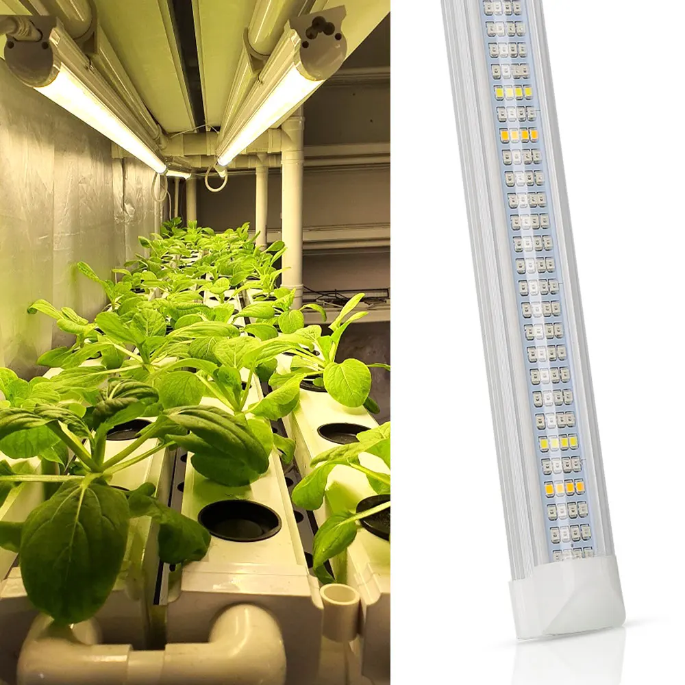 (10pcs/Lot) 120cm T8 LED Grow Light Tube integrated Phyto Grow Bar for Indoor Plant Greenhouse Hydroponics System Grow Tent