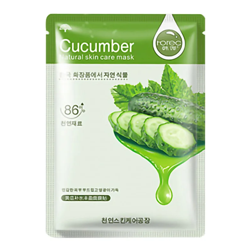 cucumber 02 Маска для лица красный гранат и алоэ и мед и гиалуроновая кислота обернутая маска для лица увлажняющая Анти Старение Отбеливание маска для лица - Цвет: cucumber 02