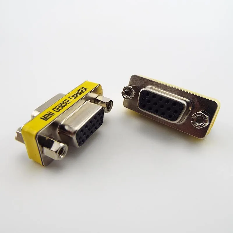 Мини-разъем VGA 15pin двойной гнезда D-Sub на обоих концах для подключения внешних