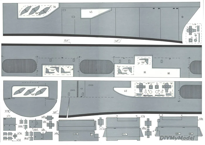 DIYMyModeI-portaaviones de energ&iacute;a nuclear, cvn-65 de empresa de EE. UU., 1:300, bricolaje, artesanal, Kit de papel, rompecabezas de juguete hechos a mano-1
