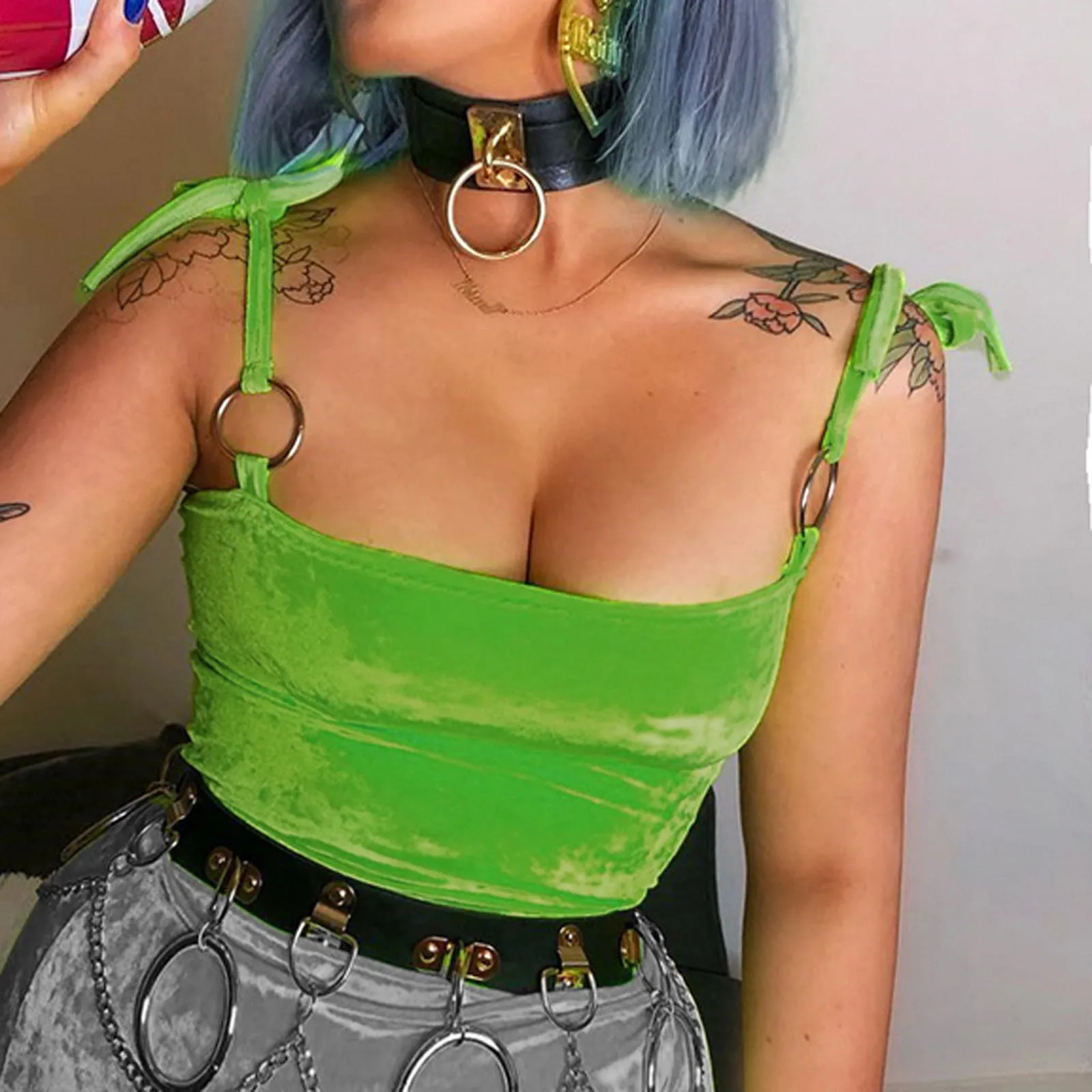 

Sexy Fashion Short Tank Women Sleeveless Solid Casual Vest Ladies Short Tank Tops Neon Green Sexy Summer Casual Crop Top 2021