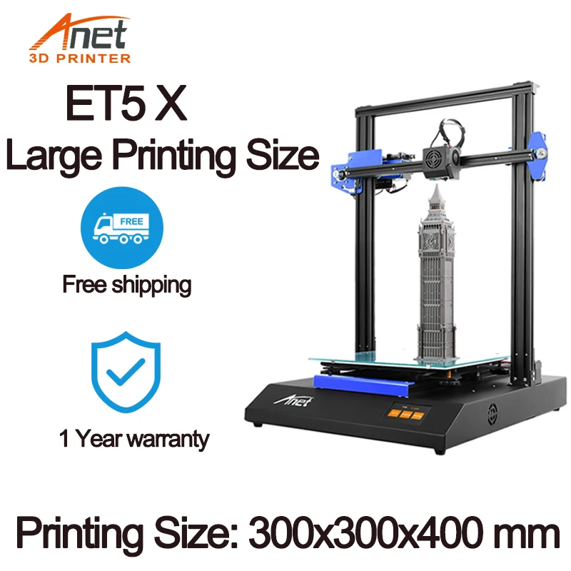 Anet ET4/ET5X 3D принтеры комплект Impressora с высокой точностью экструдер возобновить