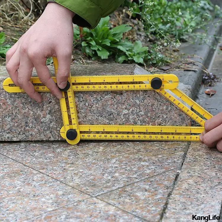 Измерительная линейка из АБС-пластика подвижная четырехскладная многоугловая