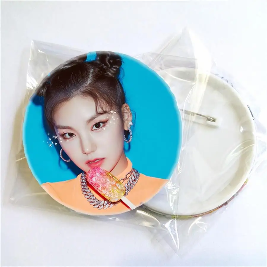 Kpop ITZY круглый бейдж IT'z ледяные Броши Кнопка Ryujin Lia модные нагрудные шпильки для шапка Сумка Одежда