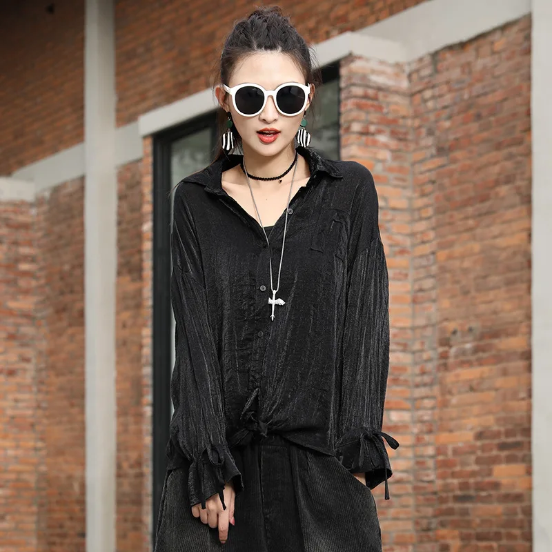 Новинка осени 2020 Рубашка отличного качества женская дизайнерская Свободная