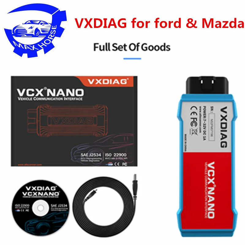 VXDIAG VCX NANO для F-ord OBD2 автомобильный диагностический инструмент Ma-zda IDS V117
