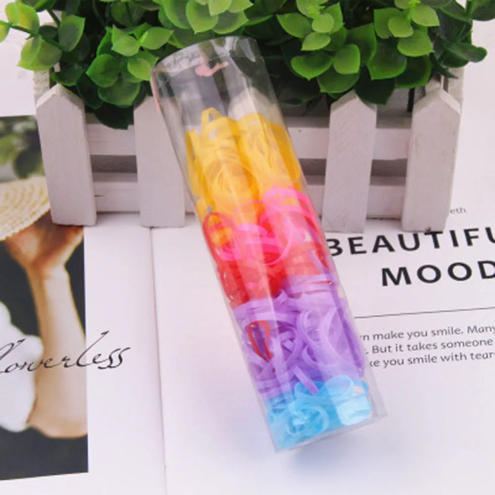 Маленькая трубка одноразовая резинка Черный цвет кольцо для волос маленькая