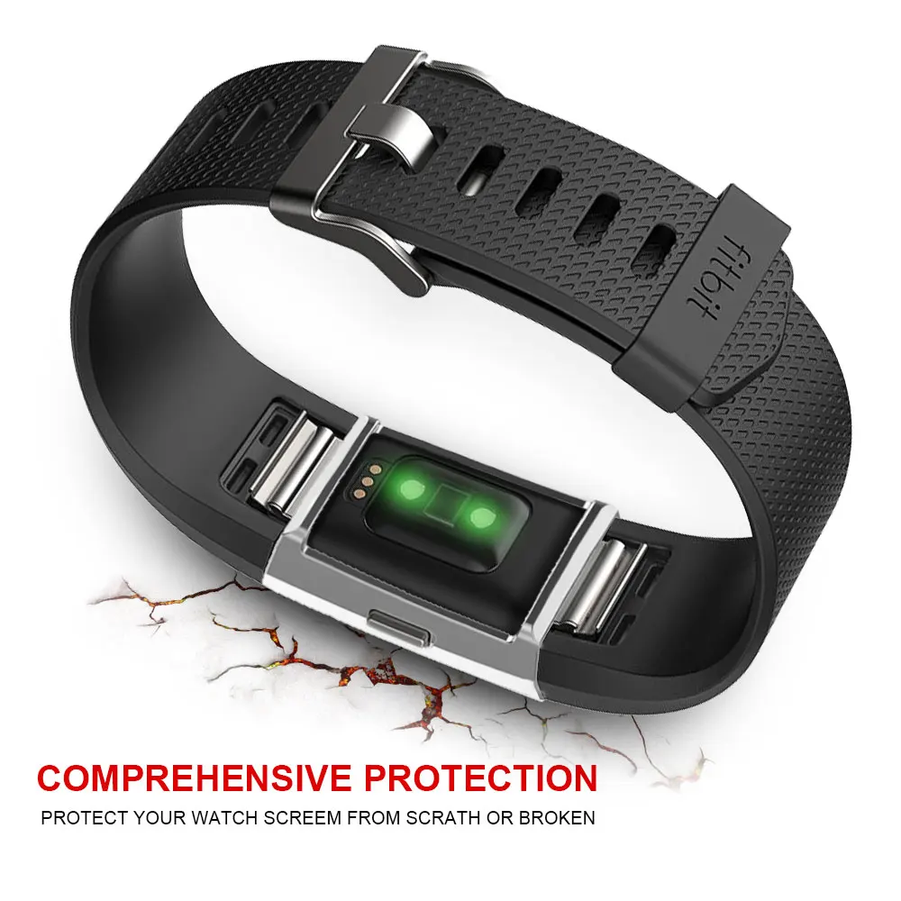 Чехол для смарт часов Fitbit Charge 2 полная защита чехол из ТПУ защитная пленка экрана