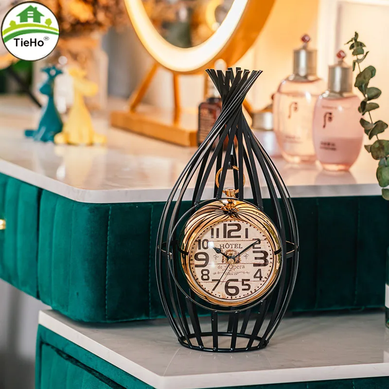 Креативные настольные часы в скандинавском стиле железные декоративные