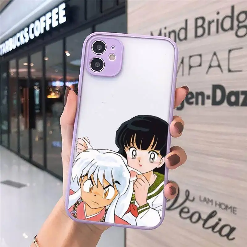 

Anime Inuyasha Higurash Phone Cases Matte Transparent for iPhone 7 8 11 12 s mini pro X XS XR MAX Plus cover funda