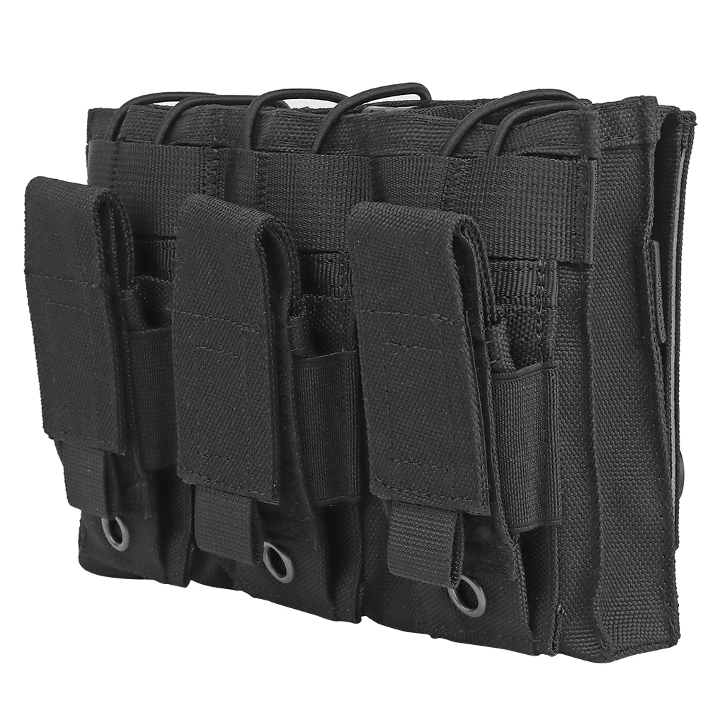 

Tactical Single/Double/Triple Molle Magazine Pouch Open Top Pistol Rifle 5.56mm 9mm Mag Pouch Holster for AR 15 M4 M14 M16 AK 47