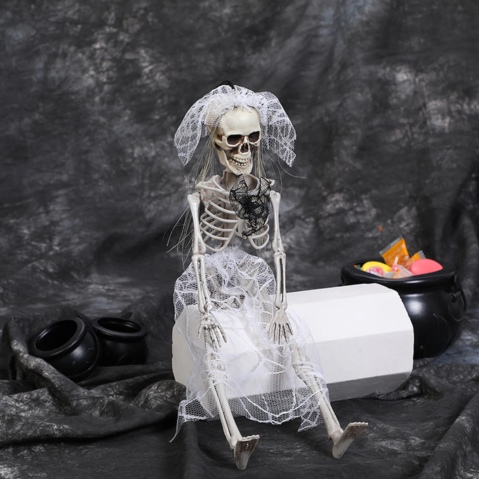 Компьютерный Хэллоуин повесить череп кукольная камера Смешные озорные реквизит