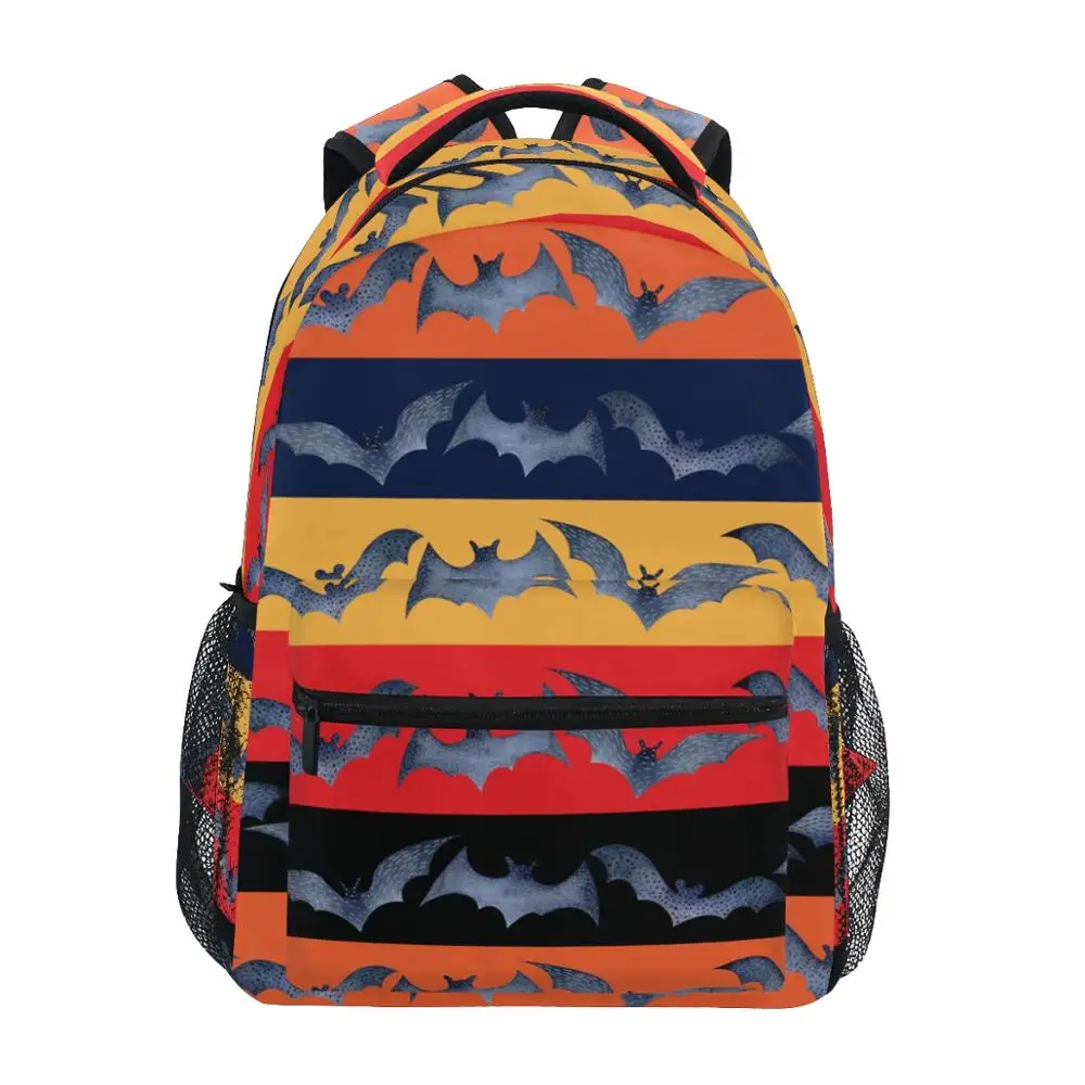 

Student Women Backpack Female Bats For Halloween Vintage School Bags for Teenage Girls Backpacks Fashion Ladies Luxury Book bags